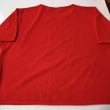 Carolyn Taylor Women&#39;s XL Short Sleeve Sweater Red Pullover Lightweight - £8.45 GBP