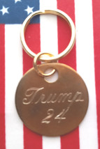 Trump 24 Solid Brass Engraved Locker Tag - £7.34 GBP