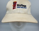 Six Flags New England Strapback Hat Adjustable Baseball Cap White Zkapz ... - £6.89 GBP