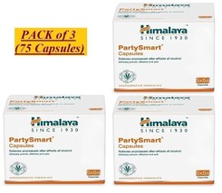 3 X Himalaya Party Smart Capsules (25 Cp each) relieves aftereffects of ... - $39.26