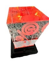 Crystal Glass 3D Laser Etched Cube Chicago Cubs Baseball Paperweight LED Light - £14.34 GBP