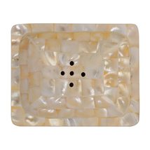 HANDTECHINDIA Mother of Pearl Bathroom Accessories Set Farmhouse Gift Se... - £14.69 GBP