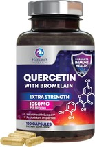 Quercetin - 1050mg Supplement with Bromelain, Zinc &amp; Bioflavonoids, Immune Healt - £10.29 GBP+