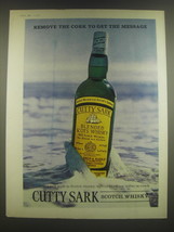1965 Cutty Sark Scotch Ad - Remove the cork to get the message - £14.81 GBP
