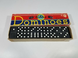 Halsam 1960's Vintage Wooden Dominoes Set Complete - $19.79