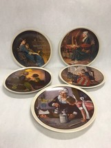LOT 5 Norman Rockwell plates Knowles 1978,79,80,81,82 Mothers Day 8.5 in Vintage - £31.75 GBP
