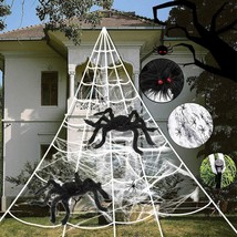 Halloween Decorations Giant Spider Set, 20&#39;&#39; Horror Giant Spider - £14.63 GBP
