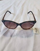 Piranha Fashion Cat Eye Sunglasses Style 60029 Brown Teal Brow Trim Fram... - $8.79