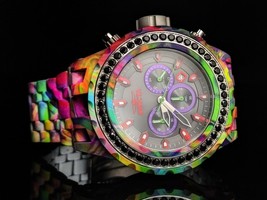 Invicta 52mm Reserve SA Specialty 4.14ctw BLACK SPINEL Orange Graffiti 35434 image 2