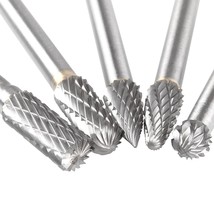 Carbide Burr Set With 1/4&quot; Shank And 2/5&quot; Head (10Mm), 5 Pcs Double Cut Tungsten - £28.13 GBP