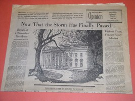 Richard Nixon Impeachment Resignation Newspaper Vintage 1974 L.A. Times ... - $49.99