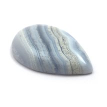 DVG 40.37 TCW Fine Quality Blue Lace Agate Pear Shape Cabochon Beautiful Gem Afr - £15.41 GBP