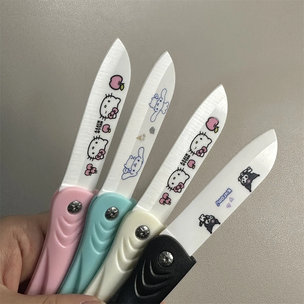 Sanrio HelloKitty Ceramics Folding Home Fruit Knife Kawaii Anime Cartoon Series - £9.28 GBP