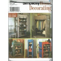 Simplicity Sewing Pattern 8255 Fabric Covers Storage Shelves Home Decor - £7.02 GBP