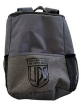 UPS Cooler Backpack Lunch Bag With Drawstring Gray Black Insulated  - £11.64 GBP
