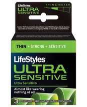 &#39;lifestyles Ultra Sensitive - Box Of 3 - £10.19 GBP