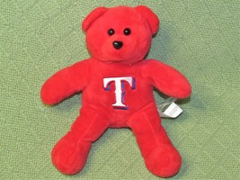Texas Rangers 8&quot; Plush Red Stuffed Animal Mlb Baseball Teddy Bear Sports Toy - £7.16 GBP