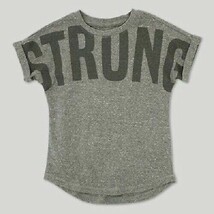 Afton Street &quot;Strong&quot; T-Shirt, Trend Cuffed Sleeve Tee Heather Gray 5T -... - $6.99