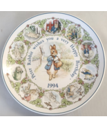 Wedgwood Peter Rabbit Happy Birthday Plate 1994 Vintage - $50.00
