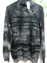 NANIBON Black Dyed Nordic Design Men Sweater Wool Size US 48 EU 58 Italy... - $74.44