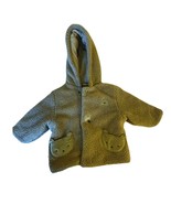 Carter&#39;s Brown Fuzzy Teddy Bear Jacket Hooded with Ears - £9.46 GBP