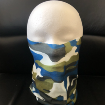 Blue Camouflage Face Covering, Neck Gaiter, Face Protection.  - ( Pack of 12 ) - $11.87