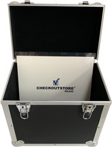 CheckOutStore Black Aluminum 12&quot; LP Vinyl Record Storage Box (Holds 50 R... - $79.29+