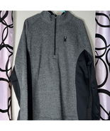Spyder Men XXLarge knit core 1/4 zip gray Black pullover sweater - $34.99 CAD