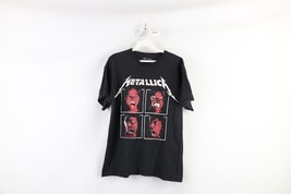 Metallica Mens Medium Faded Spell Out World Wired Tour Band T-Shirt Black Cotton - £31.61 GBP