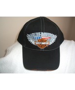 Harley Davidson-Cycle/Biker new black ball cap with Silver Wings logo &amp; ... - $33.00