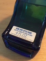 70s Avon Blue Whistle with silver ring after shave bottle (Spicy After Shave) image 4