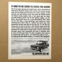 1964 Sunbeam IMP Sport Sedan Carling Black Label Beer Print Ad 10.5x13&quot; - $7.20