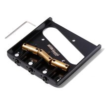 Wilkinson Telecaster Guitar Bridge 54mm Brass 6 Saddles Black - €16,27 EUR