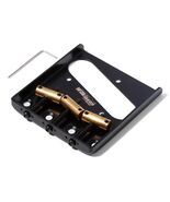 Wilkinson Telecaster Guitar Bridge 54mm Brass 6 Saddles Black - $26.37 CAD