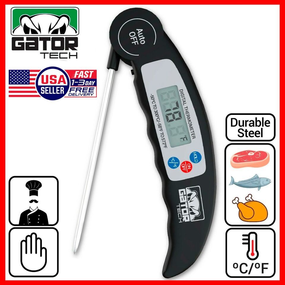 Meat Food Thermometer Digital Fast Instant Read For Cooking BBQ Grill Ki... - $9.99