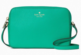 Kate Spade Harper Green Leather Crossbody Bag WKR00062 Snow Pea NWT Handbag FS - £83.59 GBP