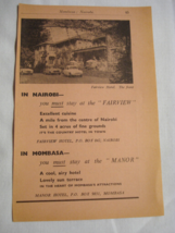 1960 Two sided Africa Ad Fairview &amp; Manor Hotels Chez Joseph, Tony&#39;s Res... - $8.99