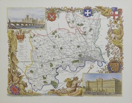 Middlesex map - Framed Picture - 12&quot; x 16&quot; - £40.89 GBP
