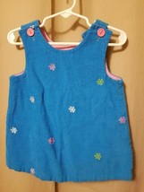 Rags Land - Teal Corduroy Jumper With Embroidered Snowflakes Size 12M  IR10 - $5.95