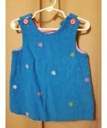 Rags Land - Teal Corduroy Jumper With Embroidered Snowflakes Size 12M  IR10 - £4.75 GBP