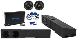 (2) Underseat Subwoofers+Amp For 2007-20 GM/Chevy 1500 Crew Cab 2500HD/3500HD - £701.24 GBP