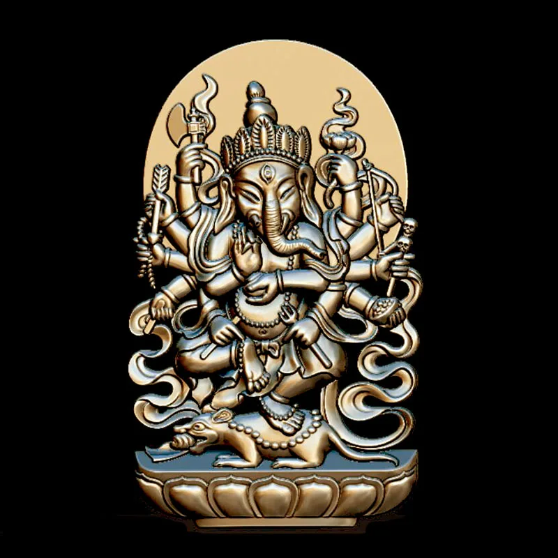 4PCS Ganesha Buddha 3D Model Relief STL File for CNC Router 3D Printer ...