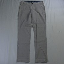 Brooks Brothers 32 x 32 White Blue Stripe 1818 Slim Chino Pants - £27.45 GBP