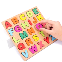 Alphabet Puzzle Baby Kids ABC Inlay Wooden Learning Size 8in x 8in Seale... - $15.51