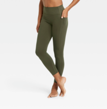 Women&#39;s Flex High-Rise 7/8 Leggings - All in Motion Olive Green Large - ... - £15.55 GBP