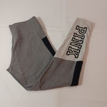 Pink Victoria's Secret Pants Women's Gray & Black Activewear Yoga Leggings 30x28 image 2