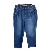 Shein Womens Jeans Adult Size 0XL=12W Medium Wash Denim Distressed Norm Core - £15.97 GBP
