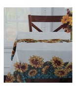Sunflowers Fabric Tablecloth Susan Winget 60in x 104in Oblong 8-10 Seati... - £31.07 GBP