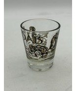 Vtg Moab Utah 24k Gold Paint Dirtbike Trail Ride Shot Glass - $12.95