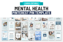 Mental Health Pinterest Canva Pin Temp - £11.59 GBP